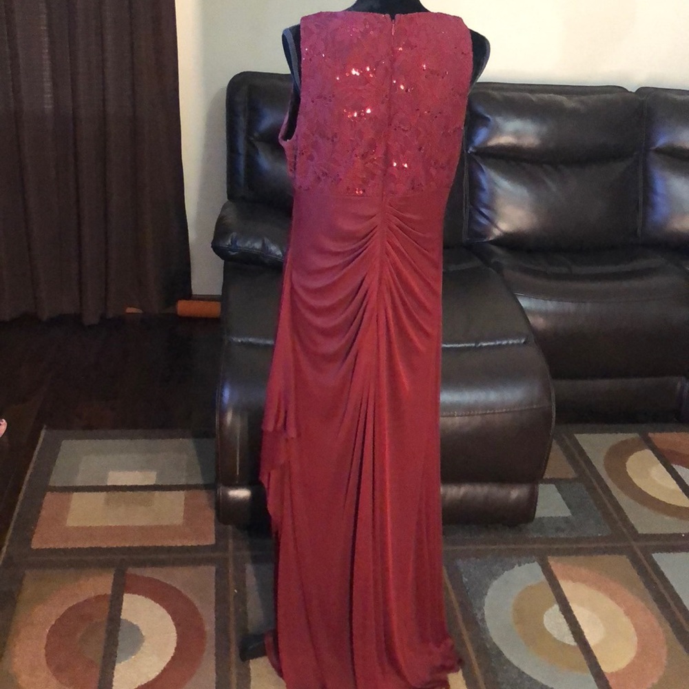 Juno Dress Collection Burgundy Long Dress Size XL - Picture 4 of 8